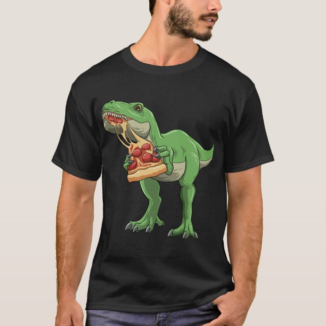 Camiseta Dinosaurios comiendo pizza T-Rex Pizza Amantes Piz (Anverso)