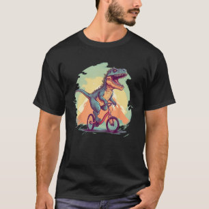 Camiseta Dinosaurios con pedal y rueda para bicicleta