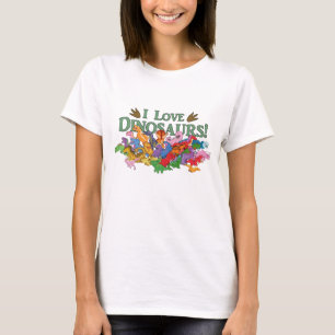 Camiseta Dinosaurios cortos y coloridos