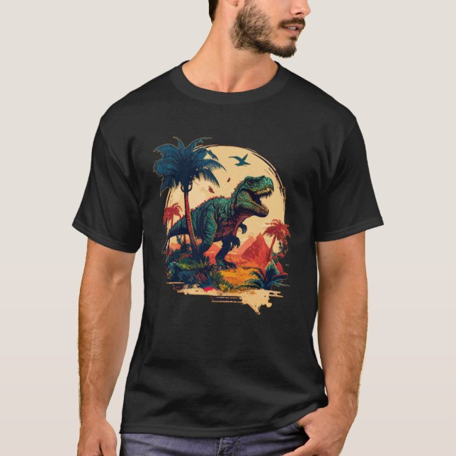 Camiseta Dinosaurios cretácicos prehistóricos jurásicos tir (Anverso)