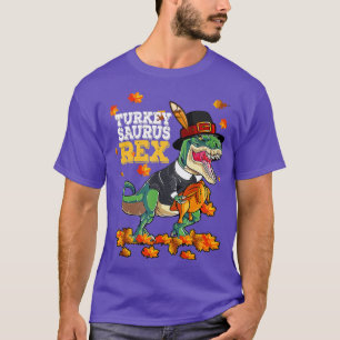 Camiseta Dinosaurios de Acción de Gracias Niños Turquía Sau