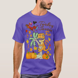 Camiseta Dinosaurios de Acción de Gracias Niños Turquía Sau