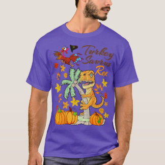 Camiseta Dinosaurios de Acción de Gracias Niños Turquía Sau