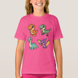 Camiseta Dinosaurios de dibujos animados Cretácico Cute Kaw