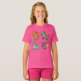 Camiseta Dinosaurios de dibujos animados Cretácico Cute Kaw
