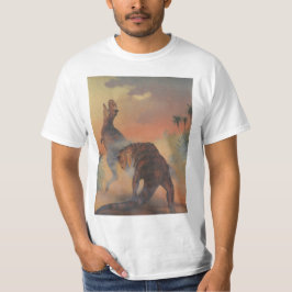 Camiseta Dinosaurios de época, carnotaurus rugiendo en la j