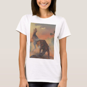 Camiseta Dinosaurios de época, carnotaurus rugiendo en la s