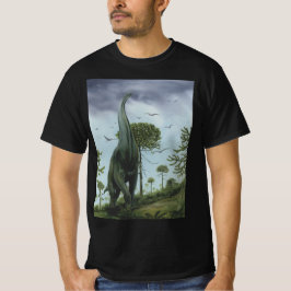 Camiseta Dinosaurios de época, Sauroposidon con pájaros vol