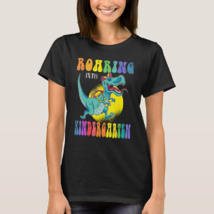 Camiseta Dinosaurios De Jardín De Niños Rojos Bienvenidos D