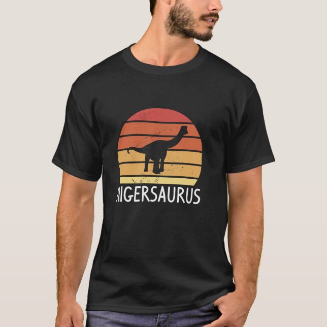 Camiseta Dinosaurios de Nigersaurio Retro Vintage (Anverso)