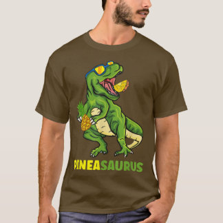 Camiseta Dinosaurios De Piña Tropical Para Niños De Verano