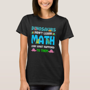 Camiseta Dinosaurios de profesores de matemáticas divertido