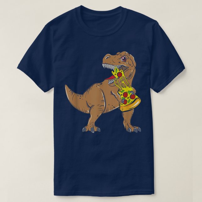 Camiseta Dinosaurios divertidos comiendo pizza Slice Lover  (Diseño del anverso)