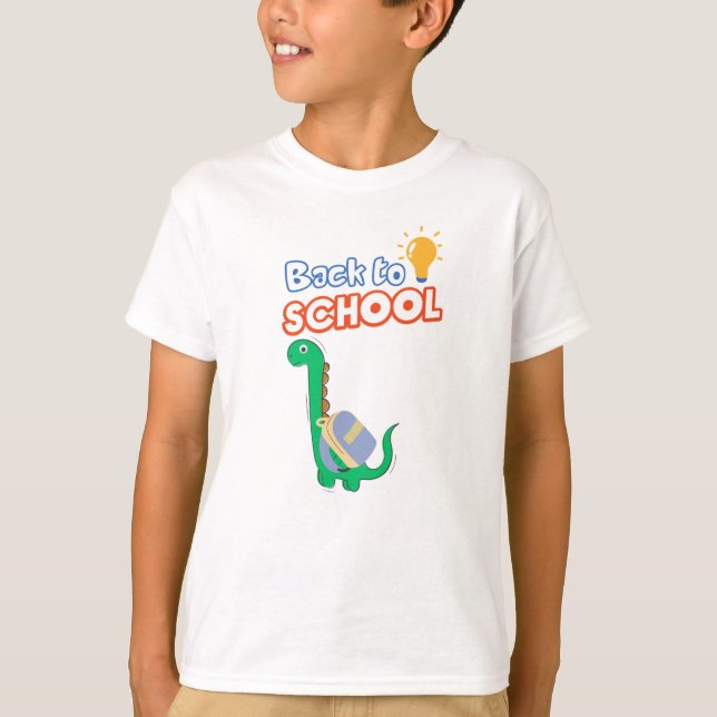 Camiseta Dinosaurios divertidos de vuelta a la escuela con  (Anverso)