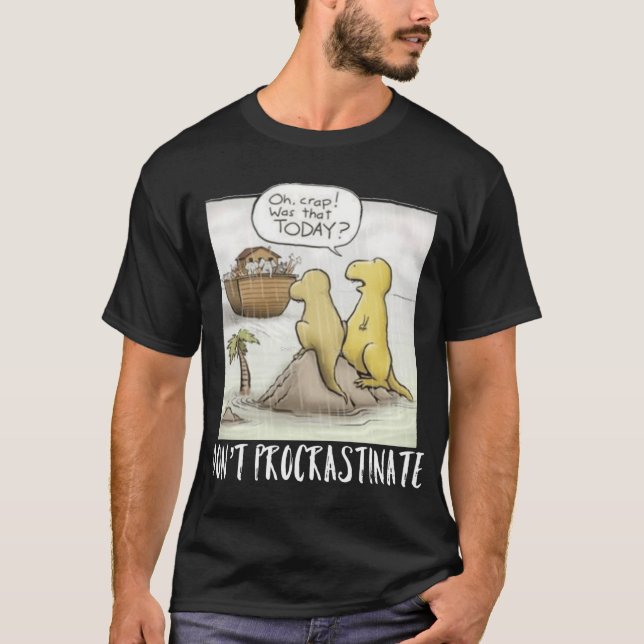 Camiseta dinosaurios divertidos y diseño gráfico del arca d (Anverso)