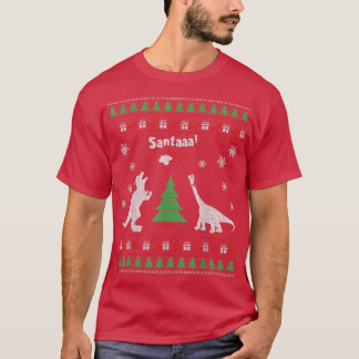 Camiseta Dinosaurios divertidos y Navidades Santa Fea Sweat