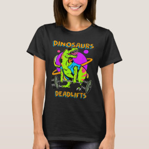 Camiseta Dinosaurios Divertidos Y Pesas Levantamiento De Pe