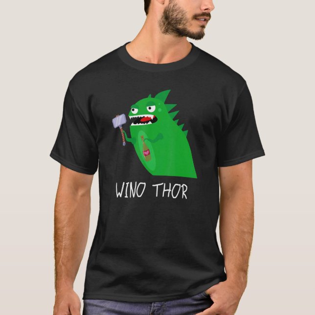 Camiseta Dinosaurios Hombres Viking WINO THOR (Anverso)
