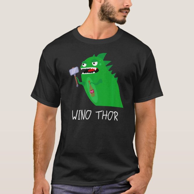 Camiseta Dinosaurios Hombres Viking WINO THOR (Anverso)