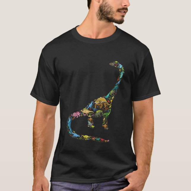 Camiseta Dinosaurios Infantiles Como Brontosauro (Anverso)