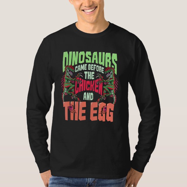 Camiseta Dinosaurios Inspiraron Pollo Y Huevo Relacionados  (Anverso)