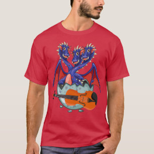 Camiseta Dinosaurios Jugando Violín Divertido Violin