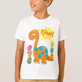 Camiseta Dinosaurios lindos Rawr! Huevos de colores diverti