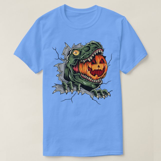 Camiseta Dinosaurios más fríos comen calabaza feliz niños d (Diseño del anverso)