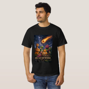 Camiseta Dinosaurios mirando hacia arriba al meteorito entr