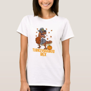 Camiseta Dinosaurios niños de Acción de Gracias Turquía Sau