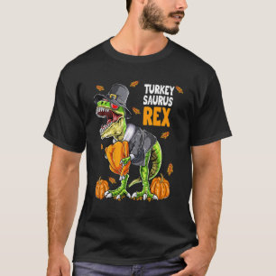 Camiseta Dinosaurios niños de Acción de Gracias Turquía Sau