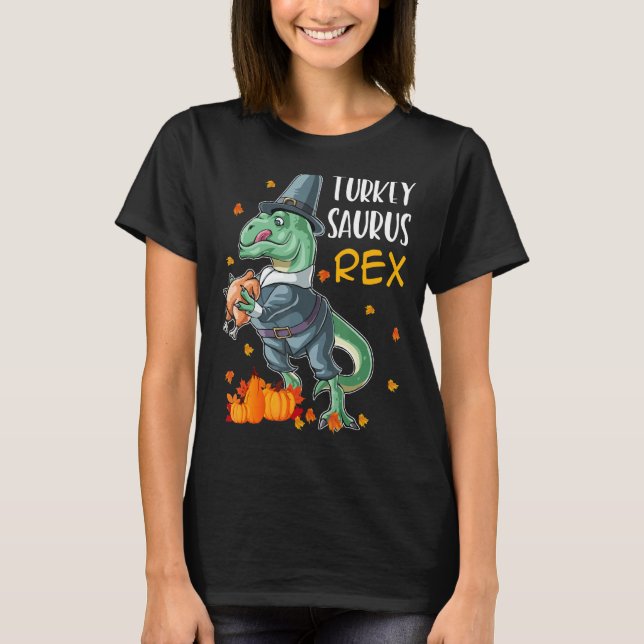 Camiseta Dinosaurios niños del Día de Acción de Gracias Tur (Anverso)