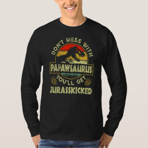 Camiseta Dinosaurios Papaw casados con la familia del Día d