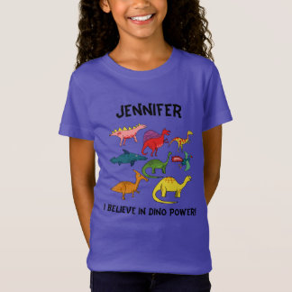 Camiseta Dinosaurios Personalizados coloridos con nombre pe