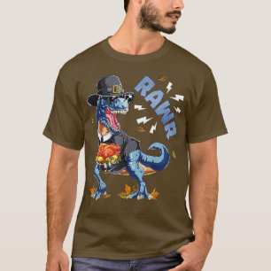 Camiseta Dinosaurios Rawr Los niños del Día de Acción de Gr