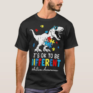 Camiseta Dinosaurios Rex Diferentes Autismo Conciencia Mes 