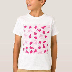 Camiseta dinosaurios rosados