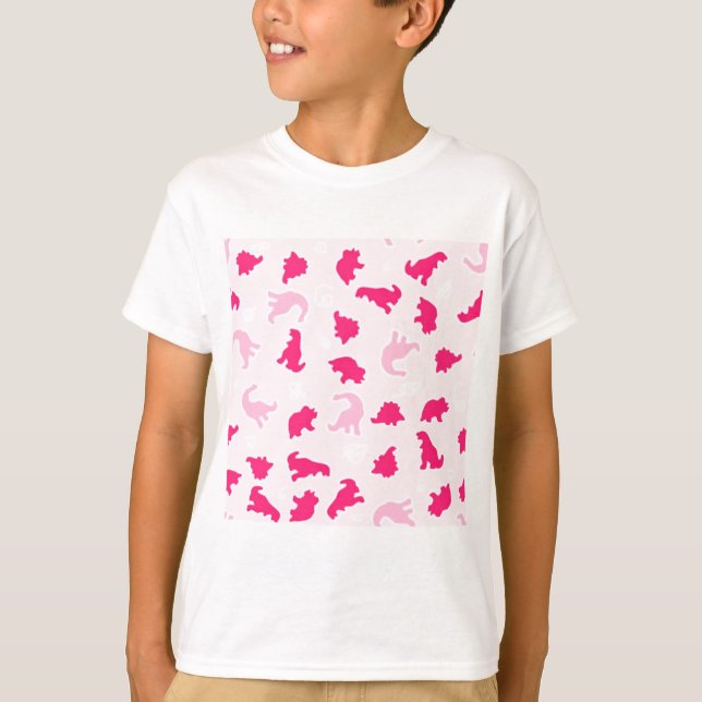Camiseta dinosaurios rosados (Anverso)