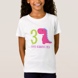 Camiseta Dinosaurios rosados Chicas de los camisas de cumpl