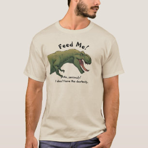 Camiseta Dinosaurios T-Rex alimentándome con hombres