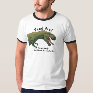 Camiseta Dinosaurios T-Rex alimentándome con hombres
