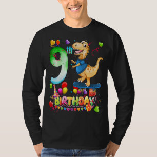 Camiseta Dinosaurios Tengo 9 Años Chicas Cumpleaños Dinosau