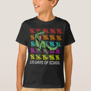 Camiseta Dinosaurios Trex Feliz 100° Día de Niños Escolares
