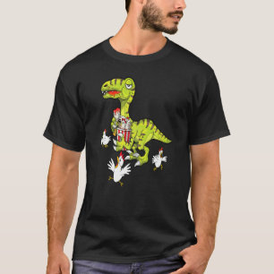 Camiseta Dinosaurios Velociraptor Aman Pollo Frito