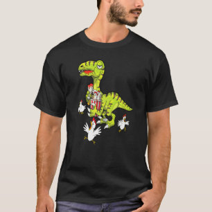Camiseta Dinosaurios Velociraptor Aman Pollo Frito