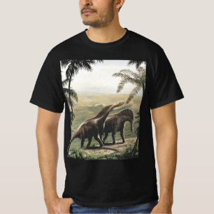 Camiseta Dinosaurios vintage, Amargasaurus con Palmeras