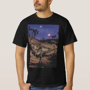 Camiseta Dinosaurios Vintage, Dilophosaurus en una noche es