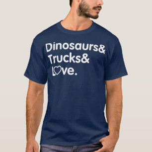 Camiseta Dinosaurios y camiones y regalos de cumpleaños de