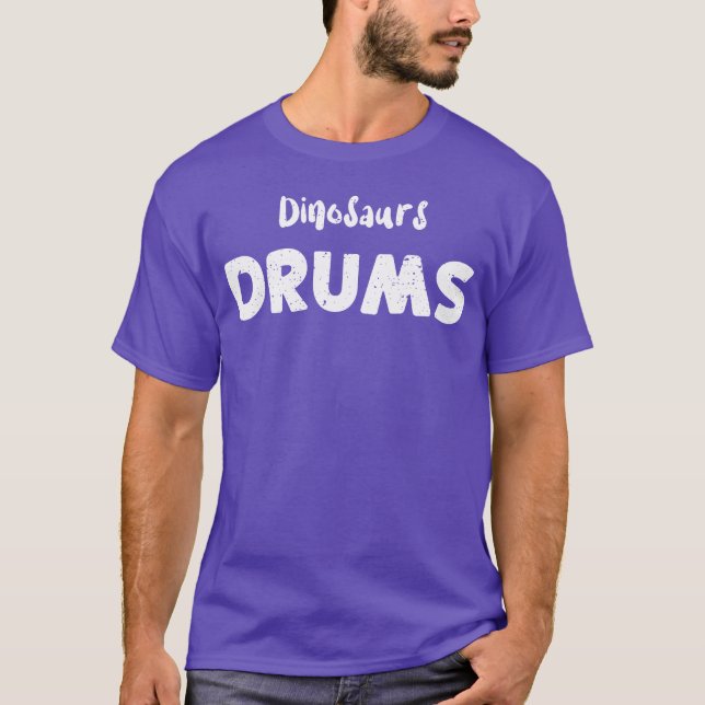Camiseta Dinosaurs Drums Music (Anverso)