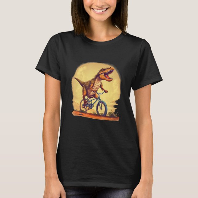 Camiseta Dinosaurs loves Bikes and bicycle (Anverso)